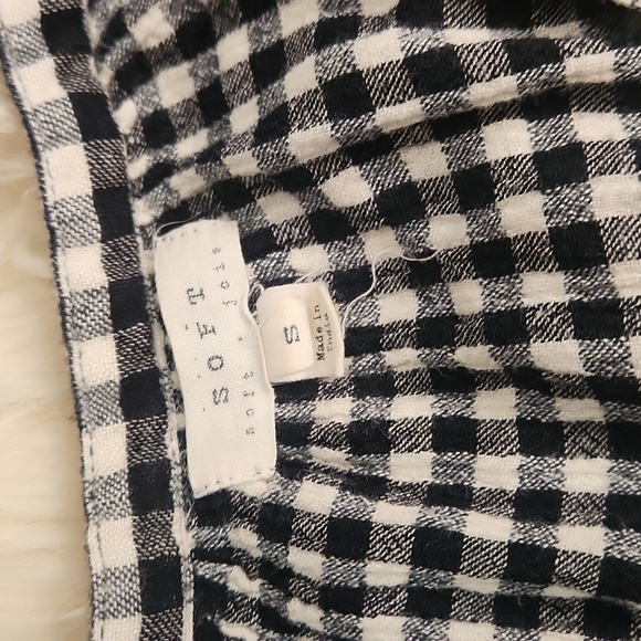 Joie White and Black Eguine Gingham Shirtdress - Picture 5 of 7